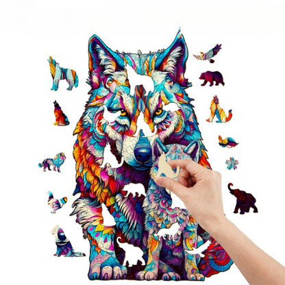 Wolf Family Wooden Jigsaw Puzzle