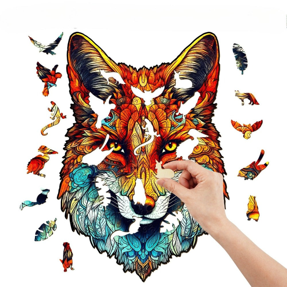 Uninhibited Fox Wooden Jigsaw Puzzle