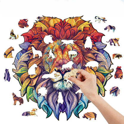 Steady Lion Wooden Jigsaw Puzzle