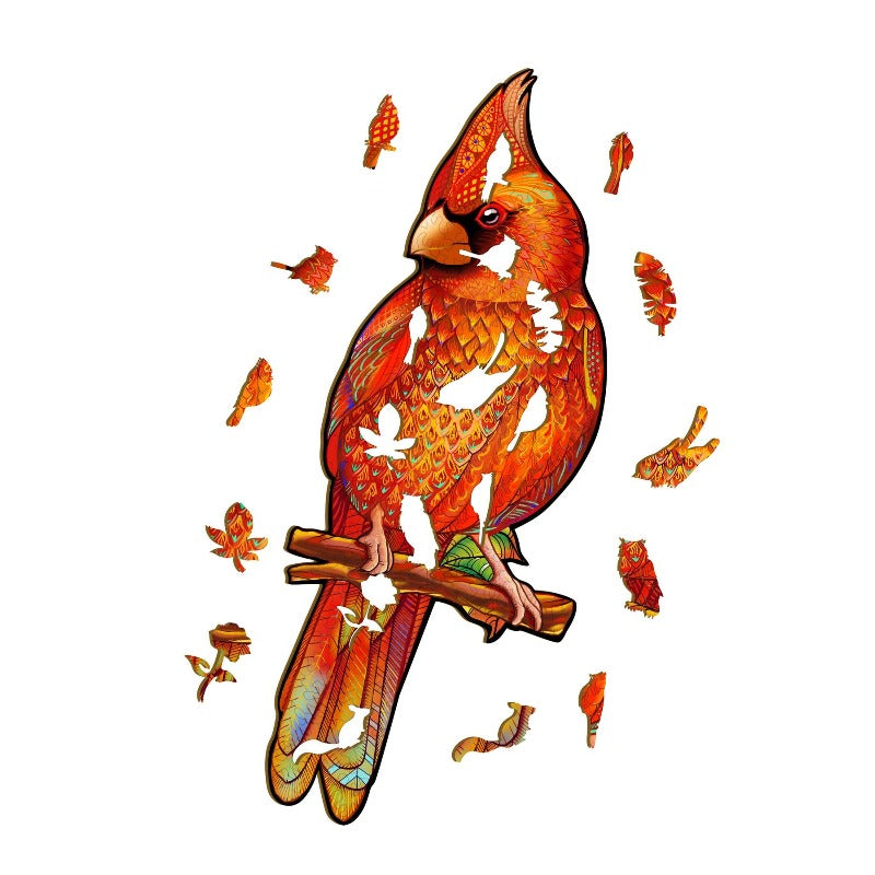 Northern Cardinal Wooden Jigsaw Puzzle