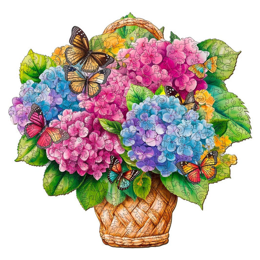 Flower Basket Wooden Jigsaw Puzzle