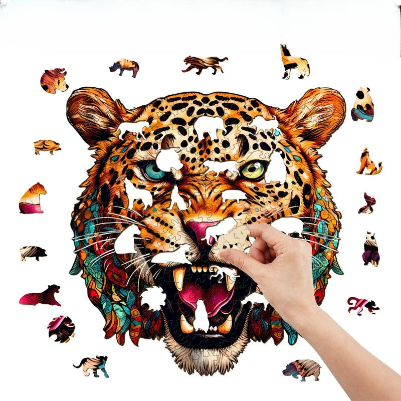 Agile Leopard Wooden Jigsaw Puzzle