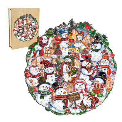 Merry Christmas Wooden Jigsaw Puzzle