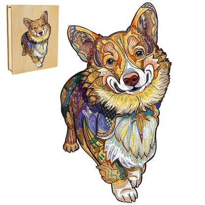 Clever Corgi Wooden Jigsaw Puzzle