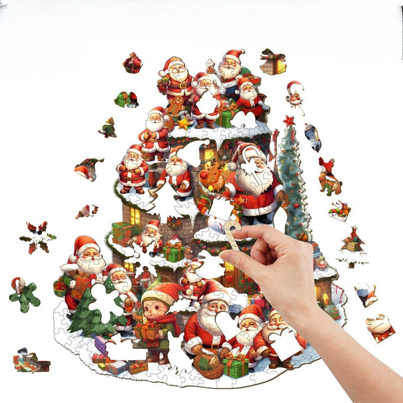 Santa Gift Wooden Jigsaw Puzzle