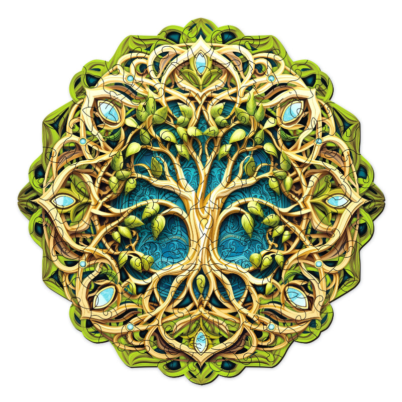 Energy Of Life Mandala Style Wooden Puzzle