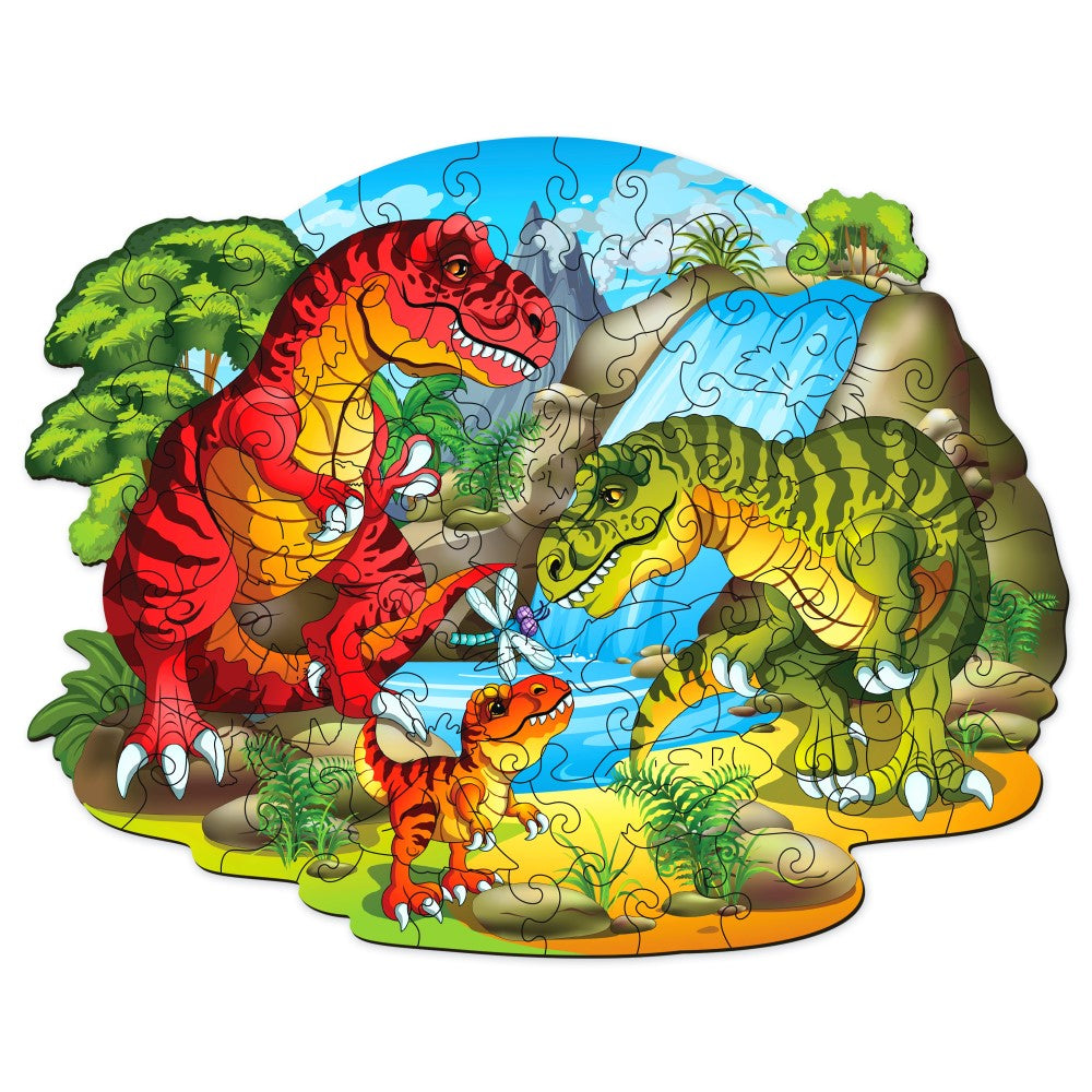 Tyrannosaurus Family Wooden Puzzle Set