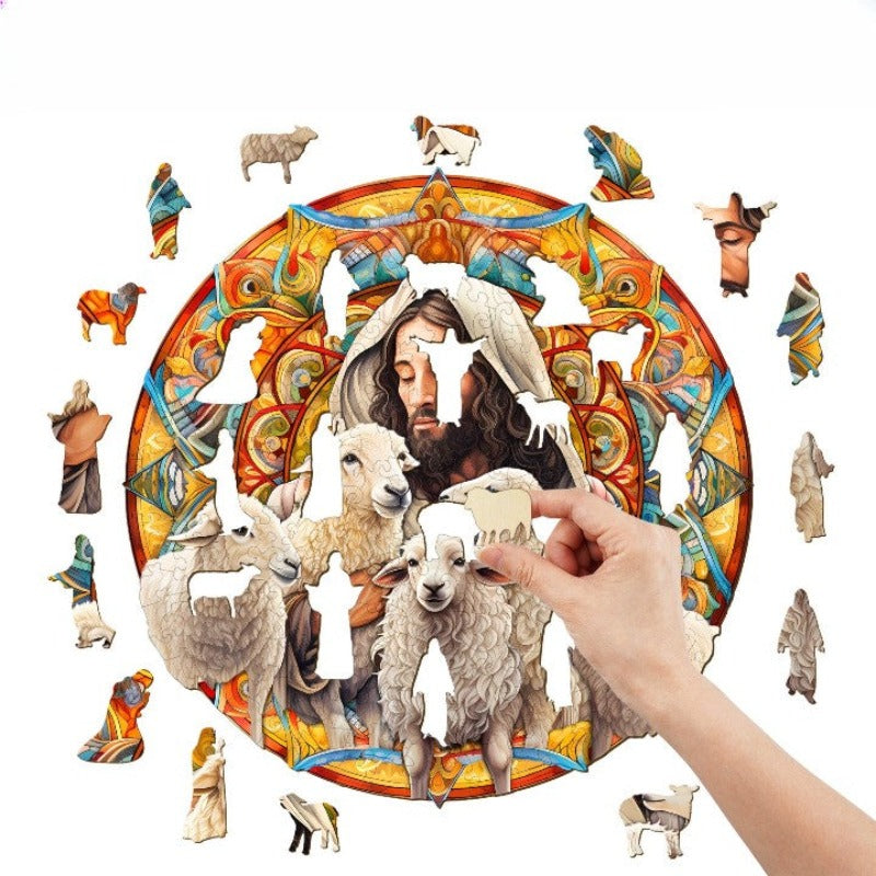 Jesus Shepherd Wooden Jigsaw Puzzle