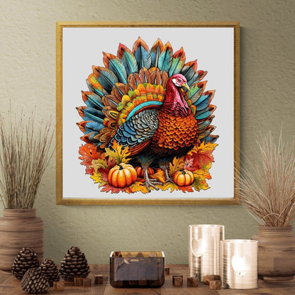 Colorful Turkey Wooden Jigsaw Puzzle