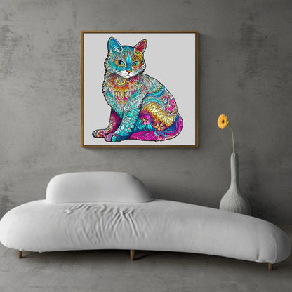 Elegant Cat Wooden Jigsaw Puzzle