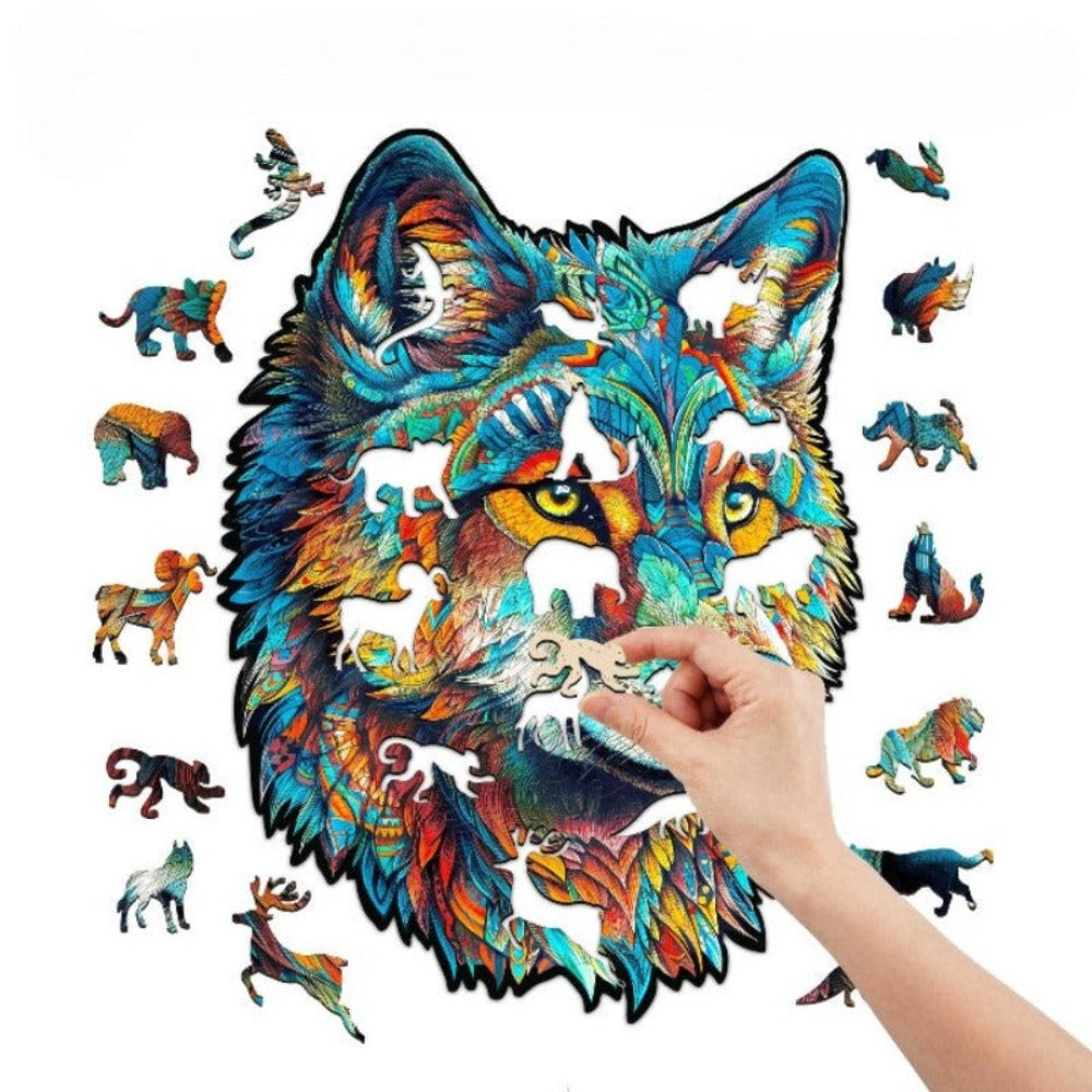 Fearless Wolf Wooden Jigsaw Puzzle