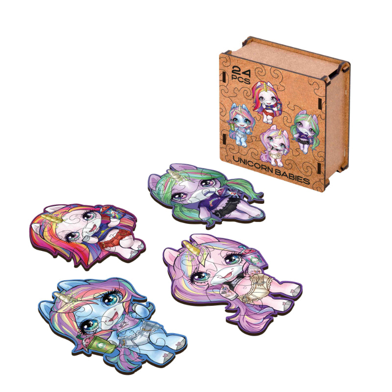 Unicorn Babies Wooden Jigsaw Puzzle