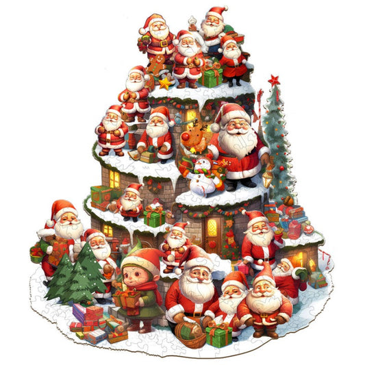 Santa Gift Wooden Jigsaw Puzzle