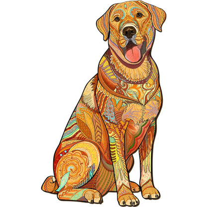 Wooden Labrador Dog Jigsaw Puzzle