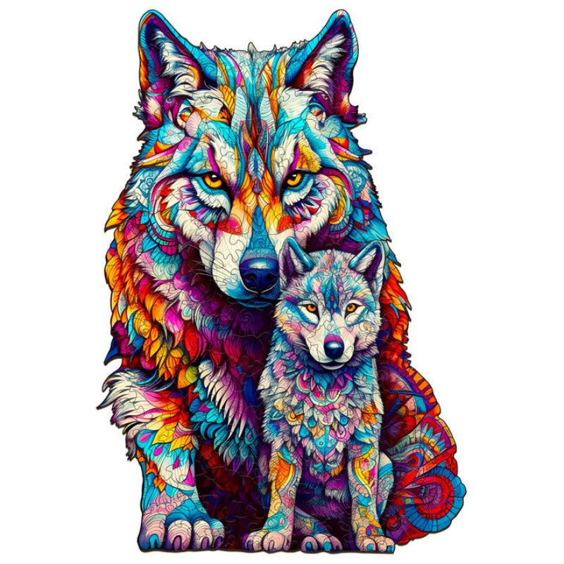 Wolf Family Wooden Jigsaw Puzzle