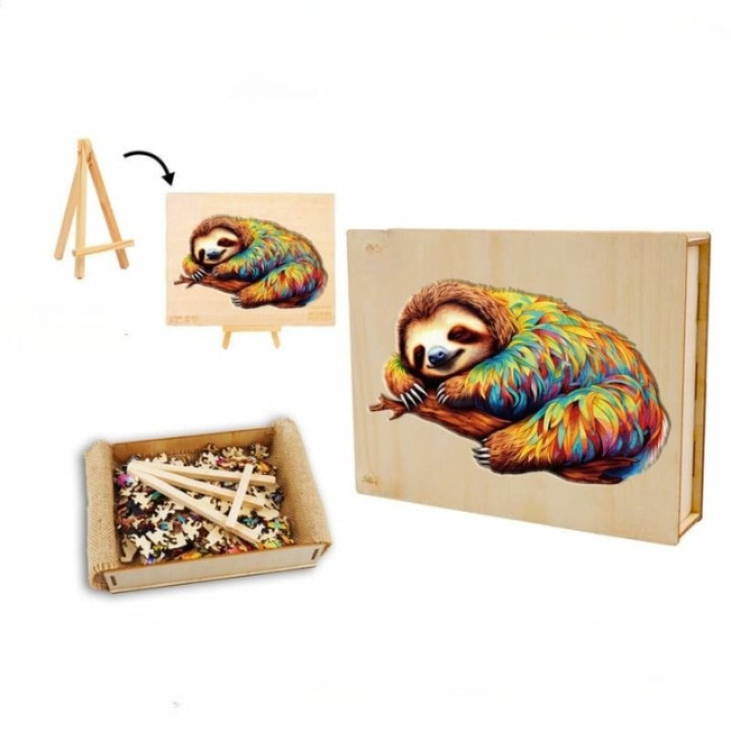 Sloth Leisurely Wooden Jigsaw Puzzle