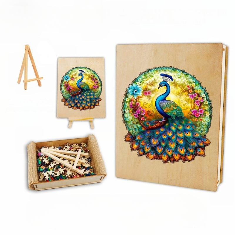 Uncharted Peacock Wooden Jigsaw Puzzle