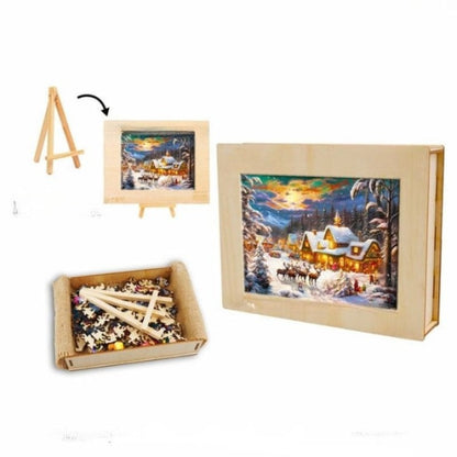 Christmas Snow Wooden Jigsaw Puzzle