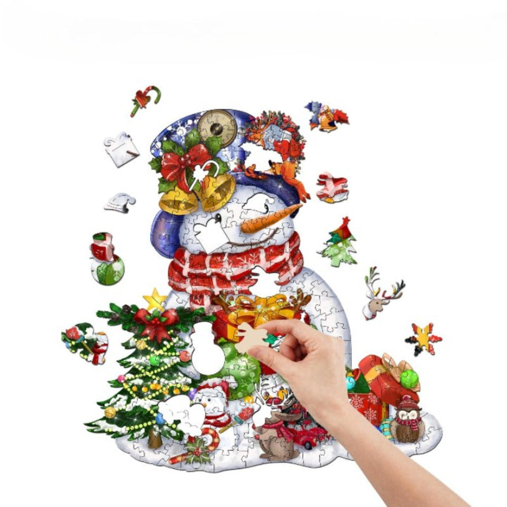 Snowman Wooden Jigsaw Puzzle