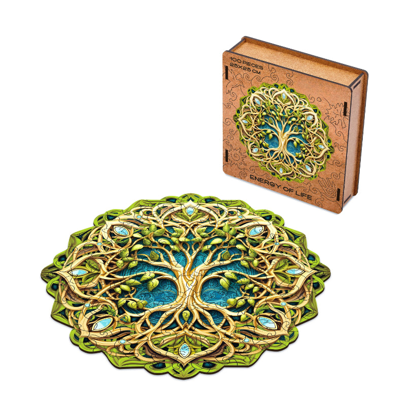 Energy Of Life Mandala Style Wooden Puzzle