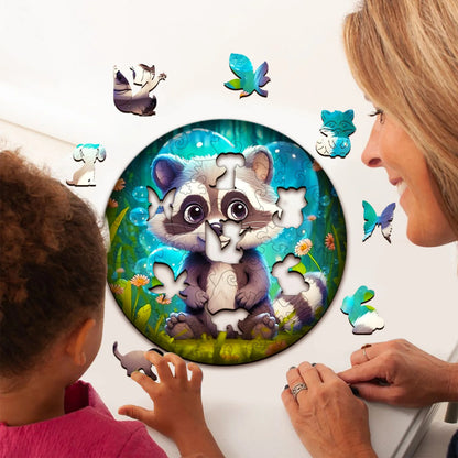 Racoon Wooden Jigsaw Puzzle