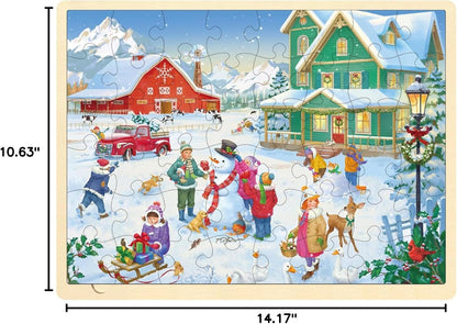 48 Pieces Festive Farm Fun Christmas Puzzle