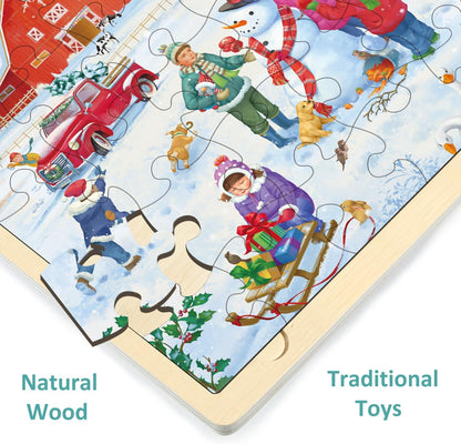 48 Pieces Festive Farm Fun Christmas Puzzle