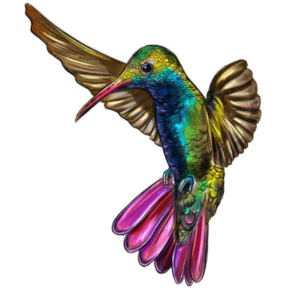 Vibrant Hummingbird Wooden Puzzle