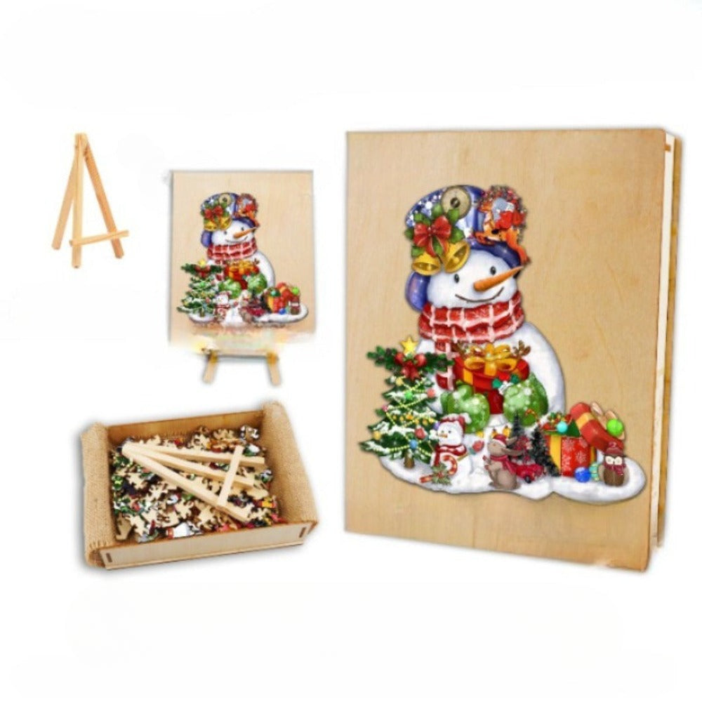 Snowman Wooden Jigsaw Puzzle