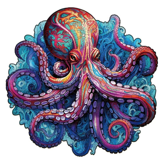 Deep Sea Giant Octopus Wooden Jigsaw Puzzle