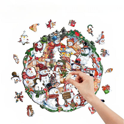 Merry Christmas Wooden Jigsaw Puzzle