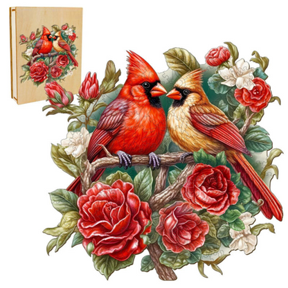 Wooden Cardinal Jigsaw Puzzle