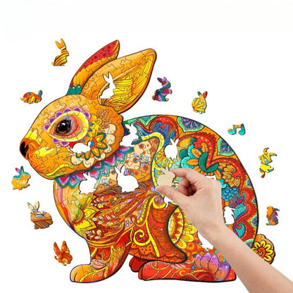 Lucky Rabbit Wooden Jigsaw Puzzle