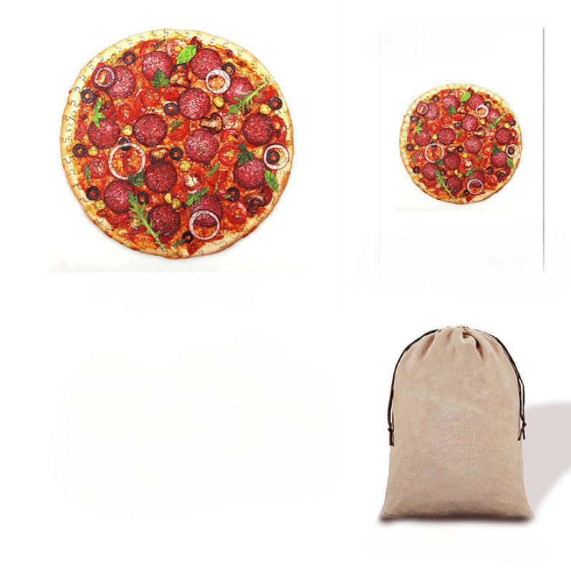 Sausage Pizza Wooden Jigsaw Puzzle Set