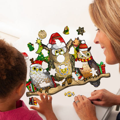 Christmas Party Wooden Jigsaw Puzzle