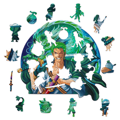 Roronoa Zoro Themed Wooden Puzzle