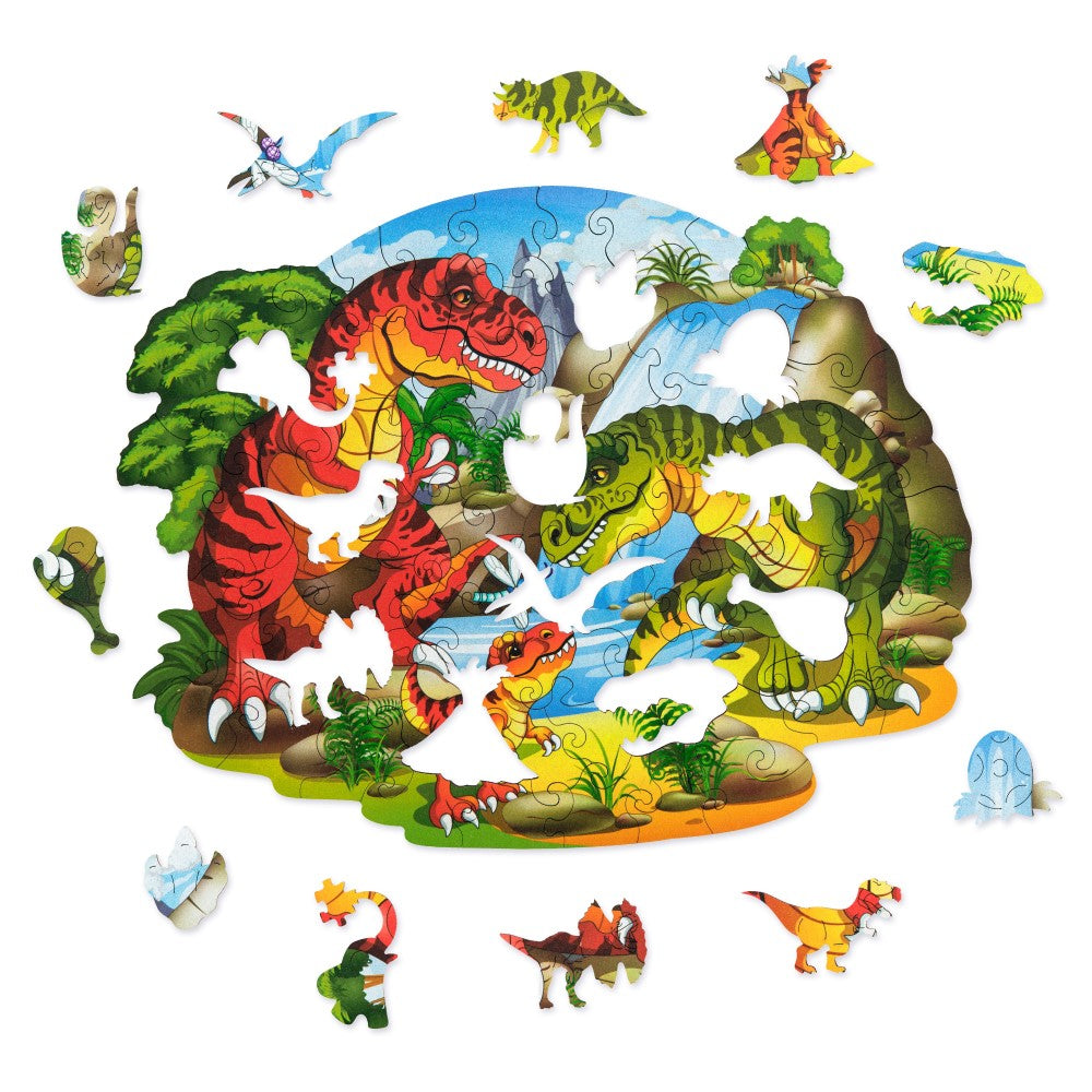 Tyrannosaurus Family Wooden Puzzle Set