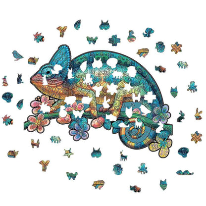 Chameleon Decorative Wooden Jigsaw Puzzle