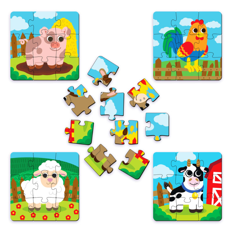 Farm Animals Themed Wooden Puzzle