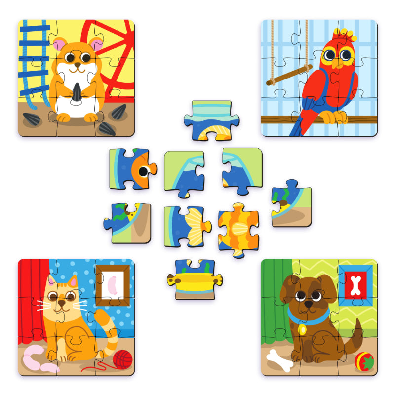 Engaging Pets Wooden Puzzle