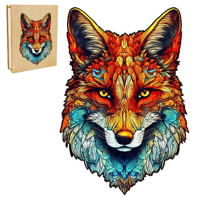 Uninhibited Fox Wooden Jigsaw Puzzle