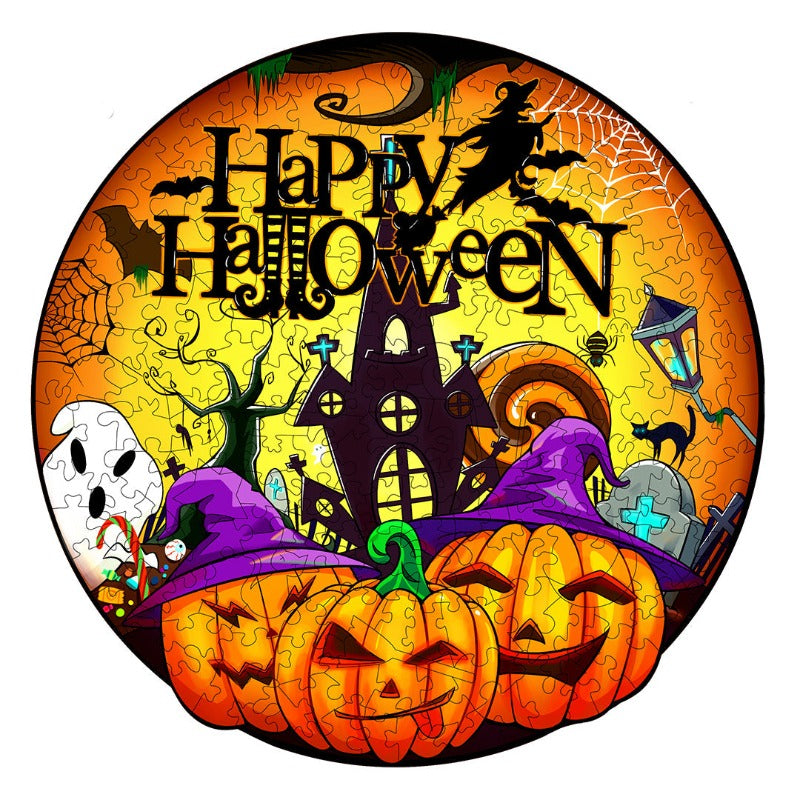 Happy Halloween Wooden Jigsaw Puzzle