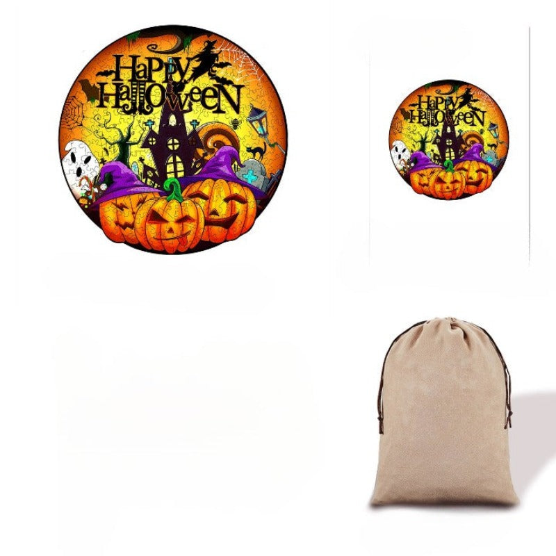 Happy Halloween Wooden Jigsaw Puzzle