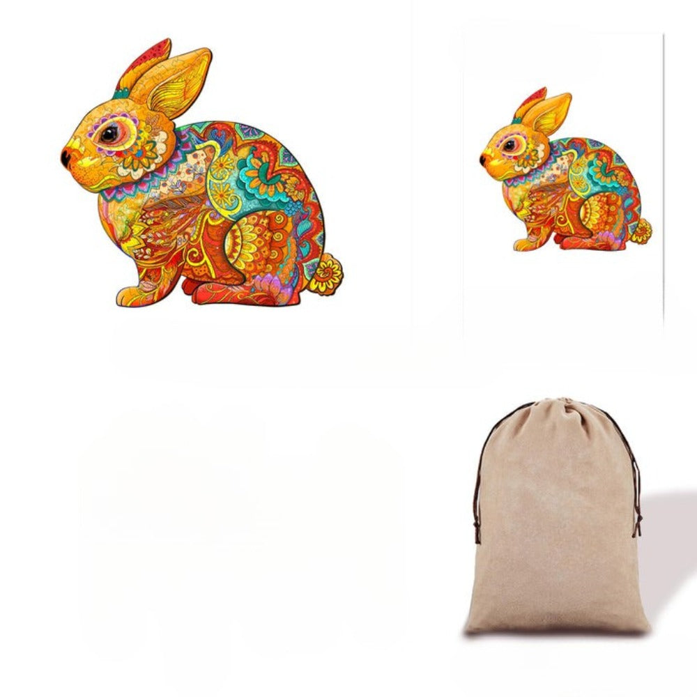 Lucky Rabbit Wooden Jigsaw Puzzle