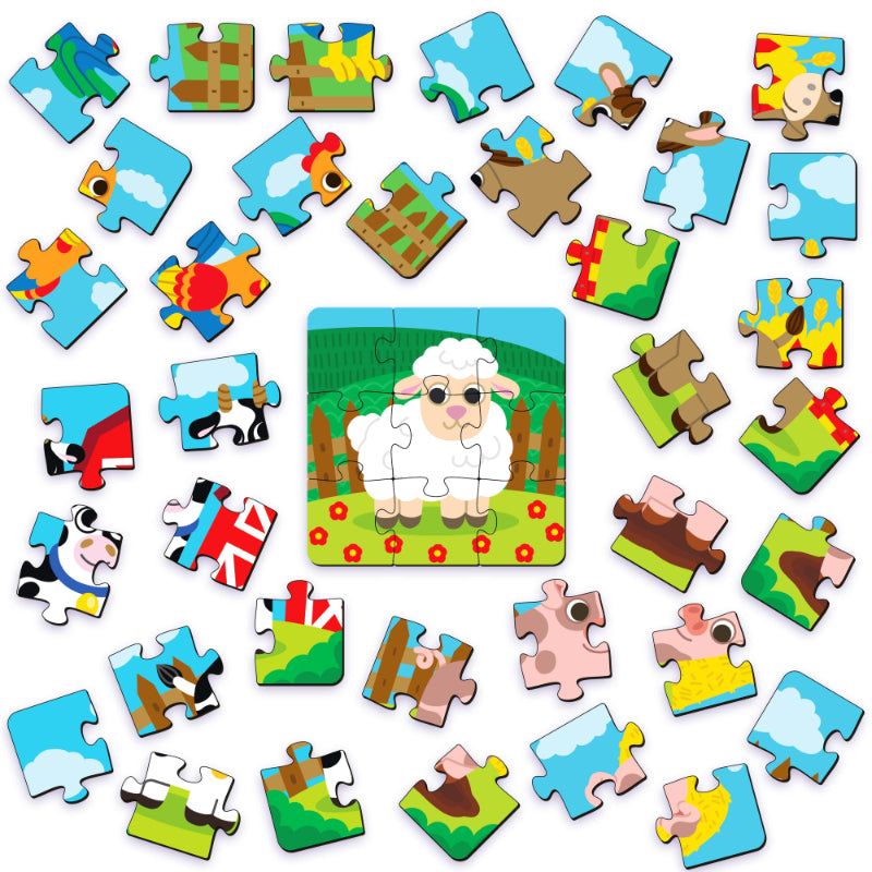 Farm Animals Themed Wooden Puzzle