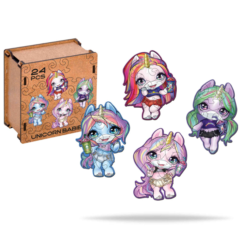 Unicorn Babies Wooden Jigsaw Puzzle