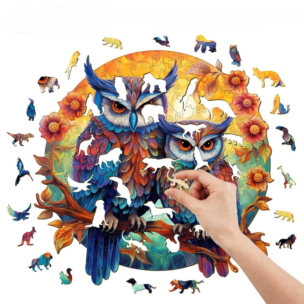 Owl Family Wooden Jigsaw Puzzle
