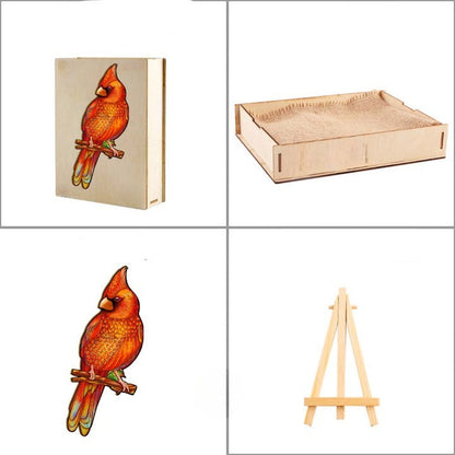 Northern Cardinal Wooden Jigsaw Puzzle