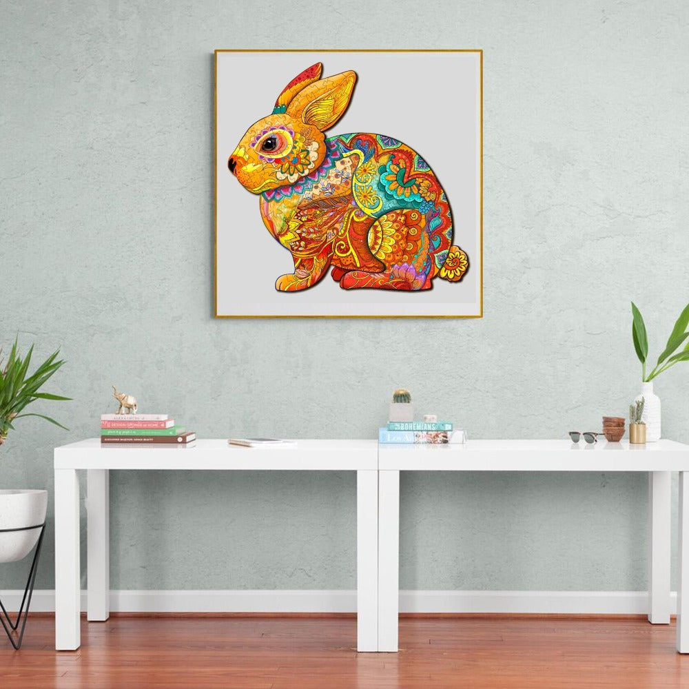 Lucky Rabbit Wooden Jigsaw Puzzle