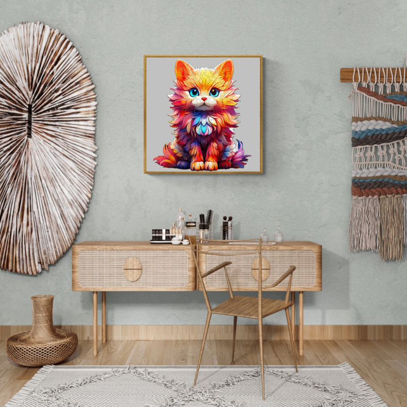 Adorable Cat Wooden Jigsaw Puzzle